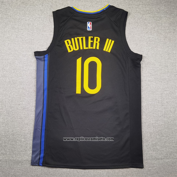 Camiseta Golden State Warriors Jimmy Butler III NO 10 Statement 2024-25 Negro